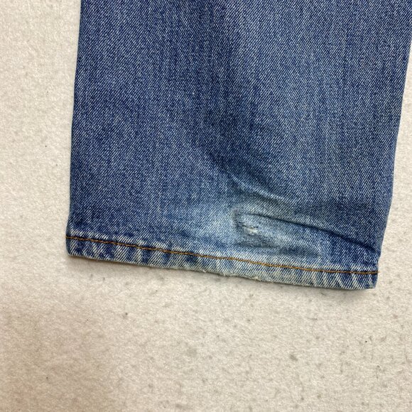 Levis 505 Jeans Mens 38 Blue Denim Straight Leg Medium Washed - Picture 11 of 11